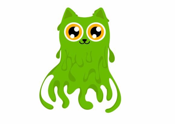 Cute Green Slime Cat Svg, Halloween Svg Review
