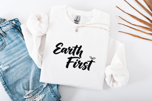 Earth First Eco Quote Typography Design Review