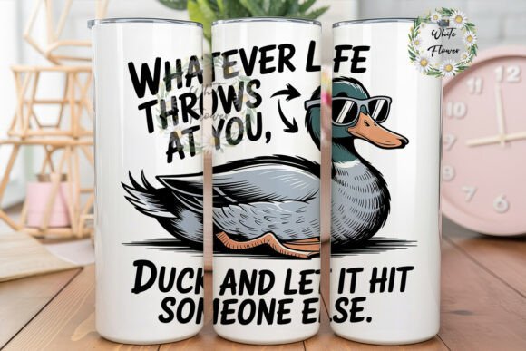 Funny Duck Life Quote 20oz Tumbler Wrap Review