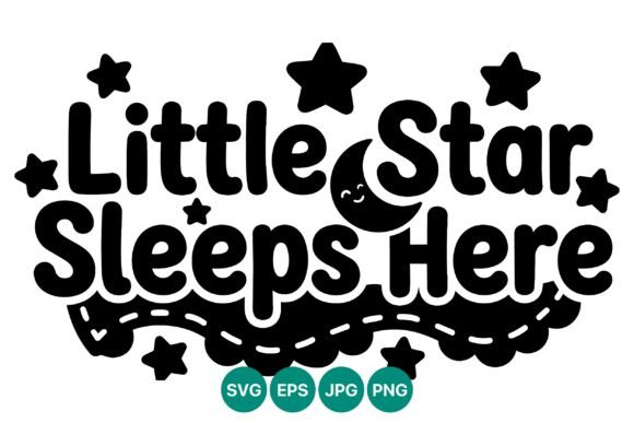 Little Star Sleeps Here Cute Moon Quote Review