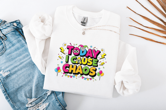 Today I Cause Chaos Funny Quote Design Review