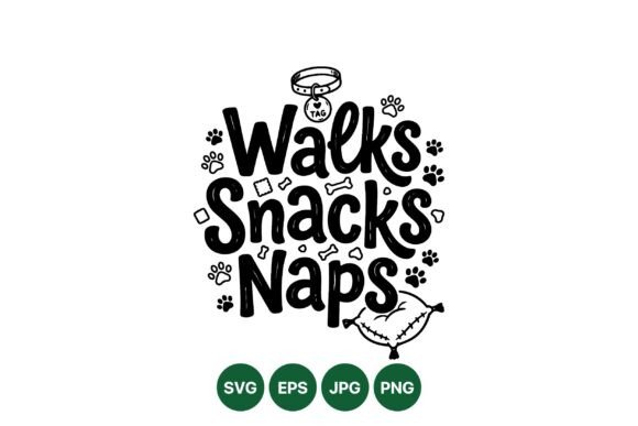Walks Snacks Naps Dog Quote Embroidery Review